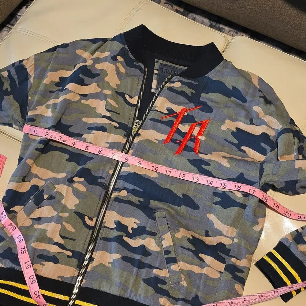 True Religion Camouflage Bomber Jacket Womens Size Small